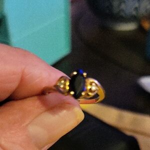 Black Onyx And Diamond Ring Size 6